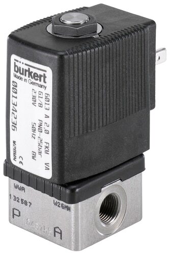 Electroválvula G1/4'' NC Acero inoxidable FKM 0-6bar/87psi 24VDC 6013 220198
