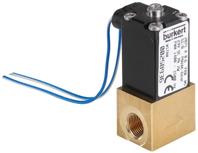 Electroválvula G1/8'' NC Latón PCTFE/FFKM -1-8bar/-15-116psi 24VDC 2871 259484
