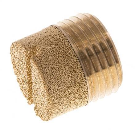 G1/2'' Bronce Sinterizado Compacto Cilíndrico Silenciador Neumático