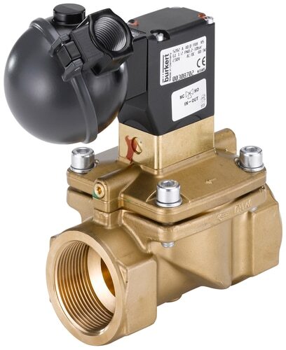 Válvula Solenoide G1/2'' NC Latón FKM 0.2-16bar/3-232psi 24VAC/DC Antigolpe De Ariete Oxígeno Libre De Grasa/Aceite ATEX 5282 373013