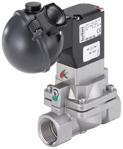 Válvula Solenoide NPT 1/2'' NC Acero Inoxidable FKM 0.2-10bar/3-145psi 12VDC Antigolpe De Ariete 5282 386252