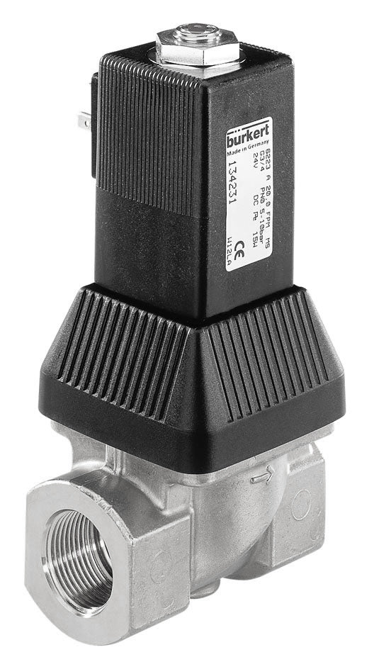 Válvula Solenoide NPT 1/2'' NC Acero Inoxidable FKM 0.5-10bar/7-145psi 24VDC 6223 458404