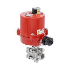 Válvula de Bola Eléctrica de Acero Inoxidable 2 Vías Rp 2'' 24 V AC/DC
