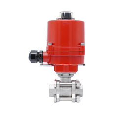 Válvula de Bola Eléctrica de Acero Inoxidable 2 Vías Rp 1-1/4'' 24 V AC/DC