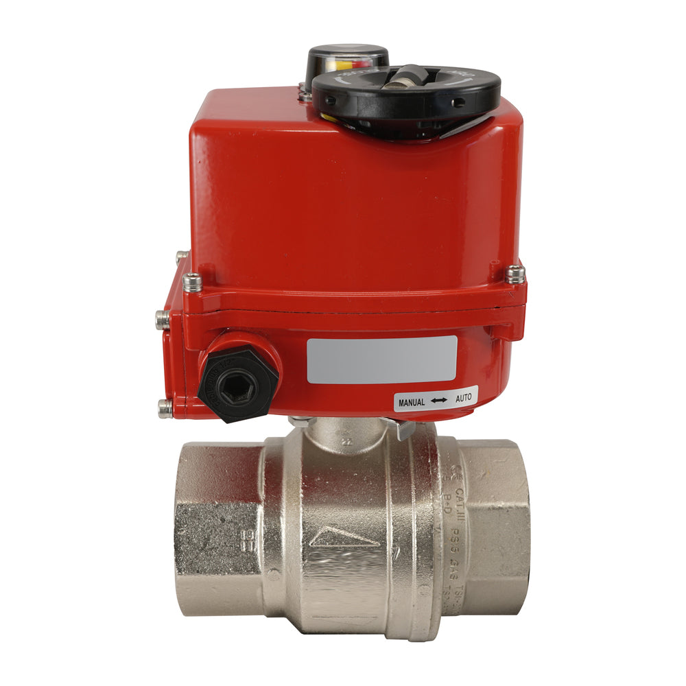 Rp 1/4 pulgada 2 vías latón Válvula de bola eléctrica modulante 24 V CA/CC