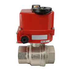 Rp Válvula de bola eléctrica modulante de latón de 3/8 pulgadas y 2 vías 24 V CA/CC