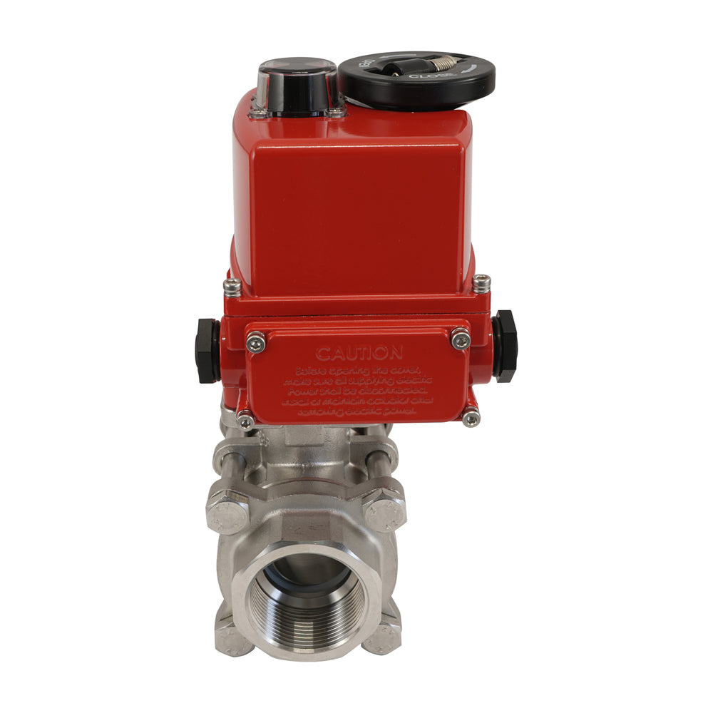 G2'' 2 Vías Acero Inoxidable Válvula De Bola Eléctrica 24V CA/CC