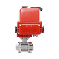 Válvula de Bola Eléctrica Modulante de Acero Inoxidable 2 Vías Rp 1-1/4'' 24 V AC/DC