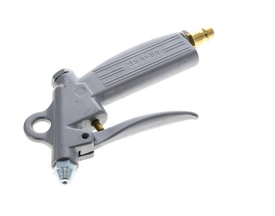 Boquilla corta de pistola de aire de aluminio de flujo ajustable DN7.2 (Euro)