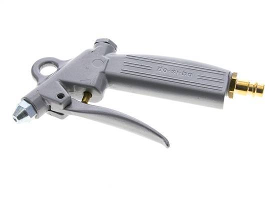 Boquilla corta de pistola de aire de aluminio de flujo ajustable DN7.2 (Euro)