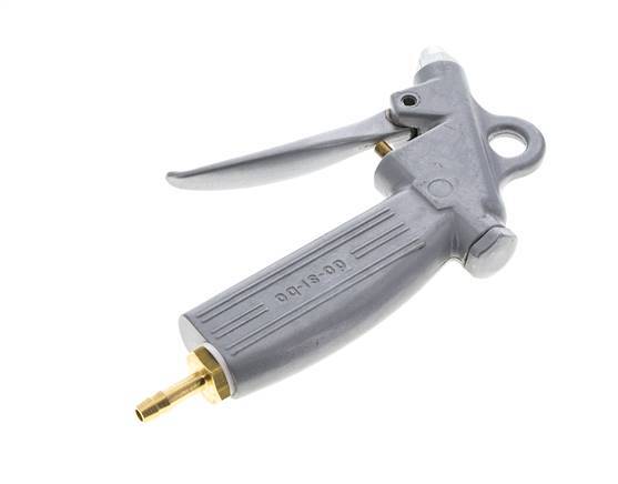 pistola de aire comprimido de aluminio de flujo ajustable de 6 mm con boquilla corta