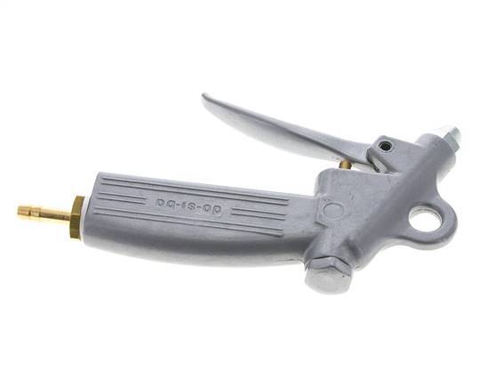 pistola de aire comprimido de aluminio de flujo ajustable de 6 mm con boquilla corta
