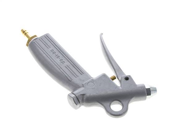 pistola de aire comprimido de aluminio de flujo ajustable de 6 mm con boquilla corta