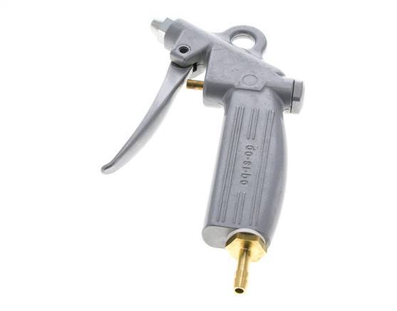 pistola de aire comprimido de aluminio de flujo ajustable de 6 mm con boquilla corta