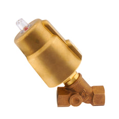 G2-1/2'' PTFE/NBR 6bar Válvula de asiento inclinado NC Latón/Alu AL2