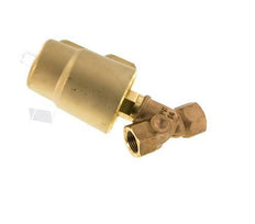 G1/2'' PTFE/NBR 16bar Válvula de asiento angular NC (Cierre Ag. Flujo) Latón AL2