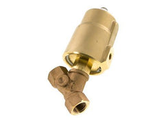 G1/2'' PTFE/NBR 16bar Válvula de asiento angular NC (Cierre Ag. Flujo) Latón AL2