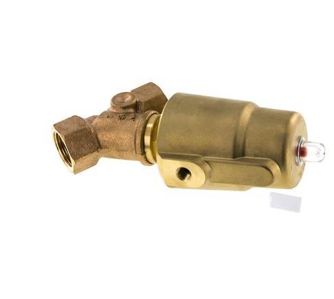 G3/4'' PTFE/NBR 16bar NC Válvula de asiento inclinado (Cierre Ag. Flujo) Latón AL2