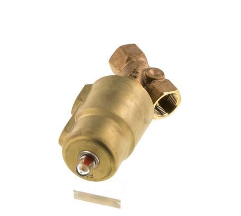 G3/4'' PTFE/NBR 16bar NC Válvula de asiento inclinado (Cierre Ag. Flujo) Latón AL2