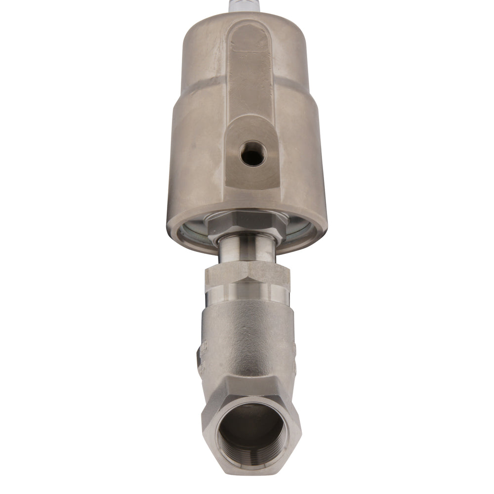G1-1/4'' PTFE 25bar NC Válvula de asiento angular (Cierre Ag. Flujo) Acero inoxidable/latón AL2