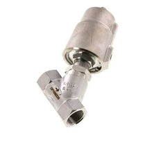 G3/4'' PTFE 20bar NC Válvula de asiento inclinado Acero inoxidable/latón AL2