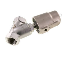 G1'' PTFE 16bar NC Válvula de asiento inclinado Acero inoxidable/Latón AL2