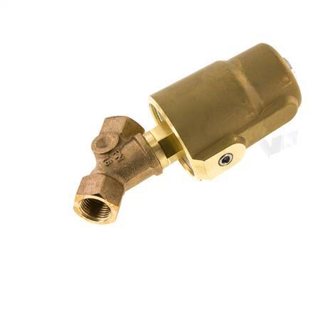 G1/2'' PTFE/NBR 16bar NO Válvula de asiento inclinado Latón AL2