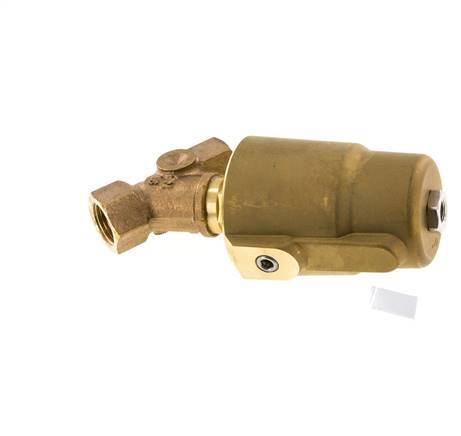 G1/2'' PTFE/NBR 16bar NO Válvula de asiento inclinado Latón AL2