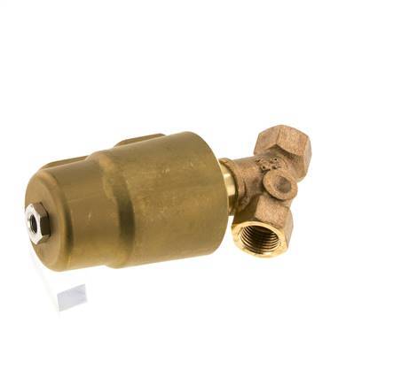 G1/2'' PTFE/NBR 16bar NO Válvula de asiento inclinado Latón AL2