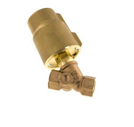 G1/2'' PTFE/NBR 16bar NO Válvula de asiento inclinado Latón AL2