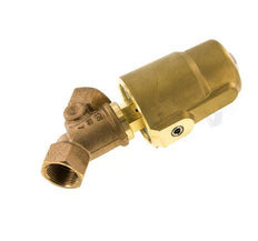G3/4'' PTFE/NBR 16bar NO Válvula de asiento inclinado Latón AL2