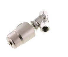 G3/4'' PTFE 20bar NO Válvula de asiento inclinado Acero inoxidable/latón AL2