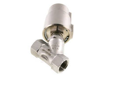 G3/4'' PTFE 20bar NO Válvula de asiento inclinado Acero inoxidable/latón AL2