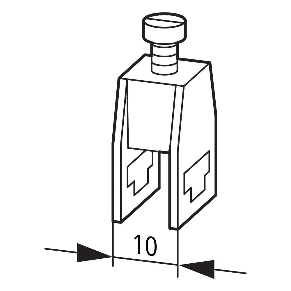 Eaton AK16 Abrazadera de Corriente Principal Max 16mm Cuadrado CU 10X3mm - 079336 [50 Piezas]