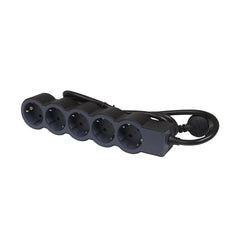 Legrand Enchufe Estándar 5x2P+A Cable 1,5M Negro (Enchufe Europeo) - 694556 [10 Piezas]