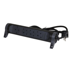 Legrand Premium Enchufe de 4 tomas con cable de 3M - Negro (Enchufe Europeo) - 694537 [5 Piezas]