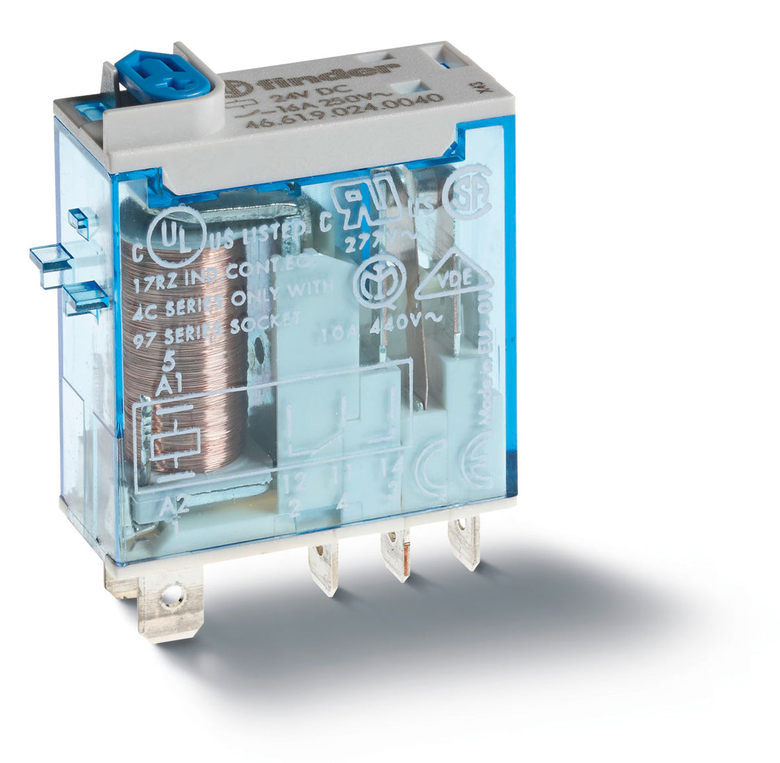 Finder 46 Serie 16A 24VDC Relé Mini Industrial - 46.61.9.024.0040