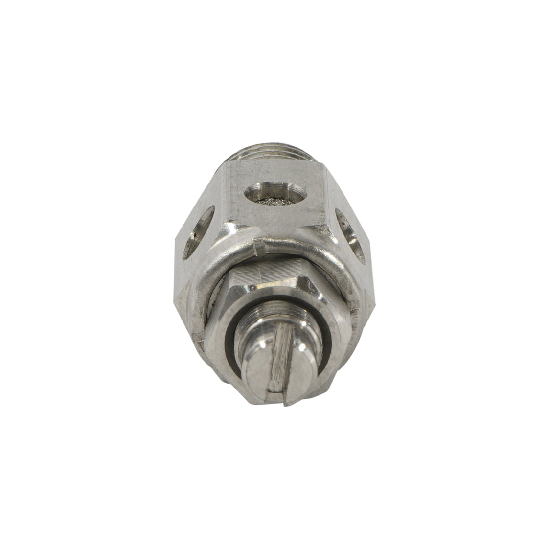 Válvula de mariposa de acero inoxidable de 1/2" NPT con silenciador [50 piezas]