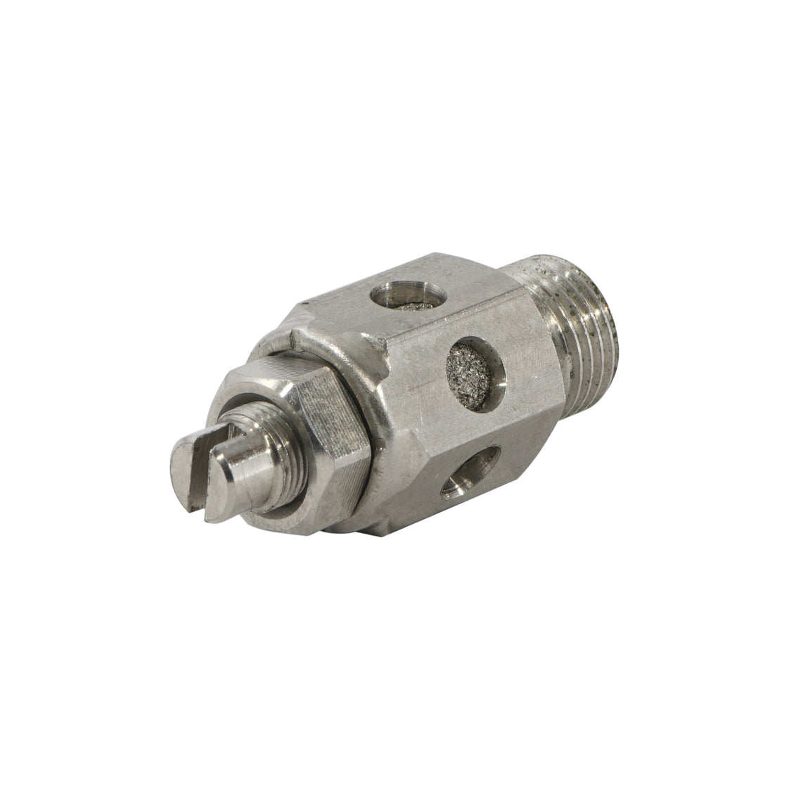 Válvula de mariposa de acero inoxidable 3/8" NPT con silenciador [50 piezas]