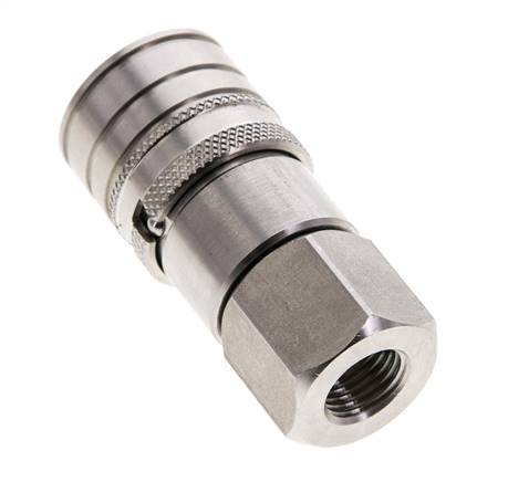 Acero inoxidable DN 6 Boca hidráulica de cara plana G 1/4 pulgadas rosca hembra ISO 16028 CEJN D 16,2mm