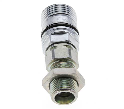 Acero DN 10 Acoplamiento hidráulico Enchufe 12 mm S Anillo de compresión Mampara ISO 14541/8434-1 D M28 x 2