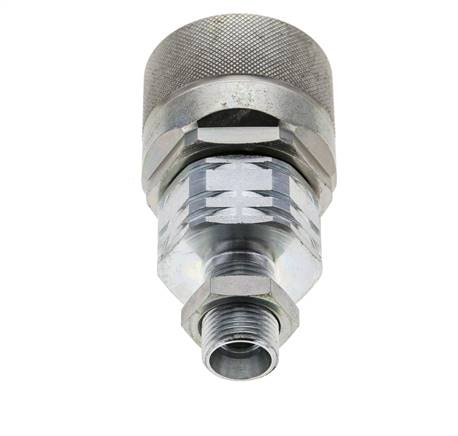 Acero DN 20 Acoplamiento hidráulico Tapón 12 mm L Anillo de compresión Mampara ISO 14541/8434-1 D M42 x 2