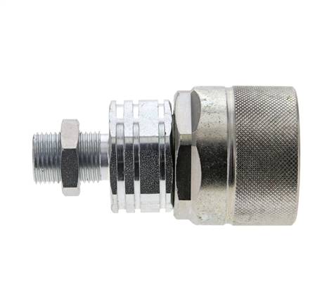 Acero DN 20 Acoplamiento hidráulico Tapón 12 mm L Anillo de compresión Mampara ISO 14541/8434-1 D M42 x 2