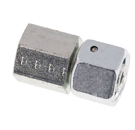 10L & G1/4'' Acero zincado Rótula recta con rosca hembra para manómetros 315 bar Cono de estanqueidad NBR ISO 8434-1