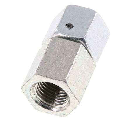 10L & G1/4'' Acero zincado Rótula recta con rosca hembra para manómetros 315 bar Cono de estanqueidad NBR ISO 8434-1