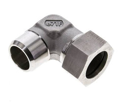 Accesorio de corte en codo de acero inoxidable de 28L y 32mm con extremo para soldar 160 bar ISO 8434-1