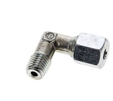 6S & M12x1.5 (con) Accesorio de corte acodado de acero zincado con rosca macho 630 bar ISO 8434-1