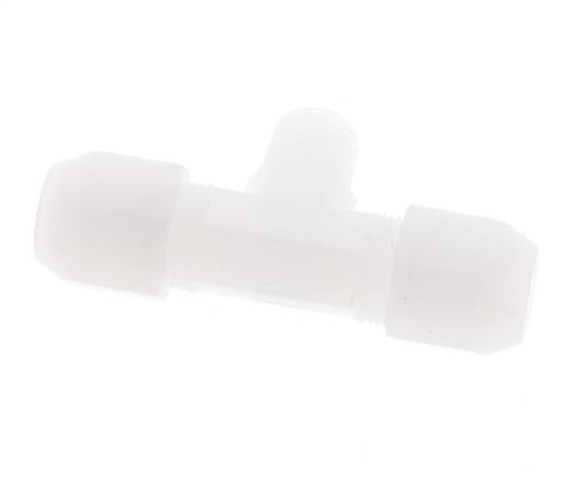8X10 Mm&R1/4'' Pvdf Tee En Forma De T Con Rosca Macho 10Bar/145Psi