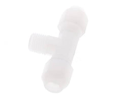 6x8 Mm&R1/4'' Pvdf T-Forma Tee Conexión De Manguera Con Rosca Macho 10Bar/145Psi