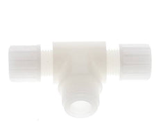 Racor de compresión en T de PVDF 10x8 mm y G1/2'' con rosca macho 10 bar